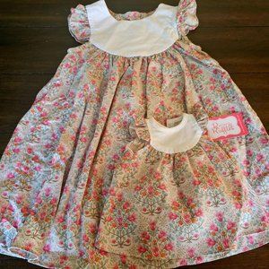Ricrac & Ruffles Pink Floral Dress